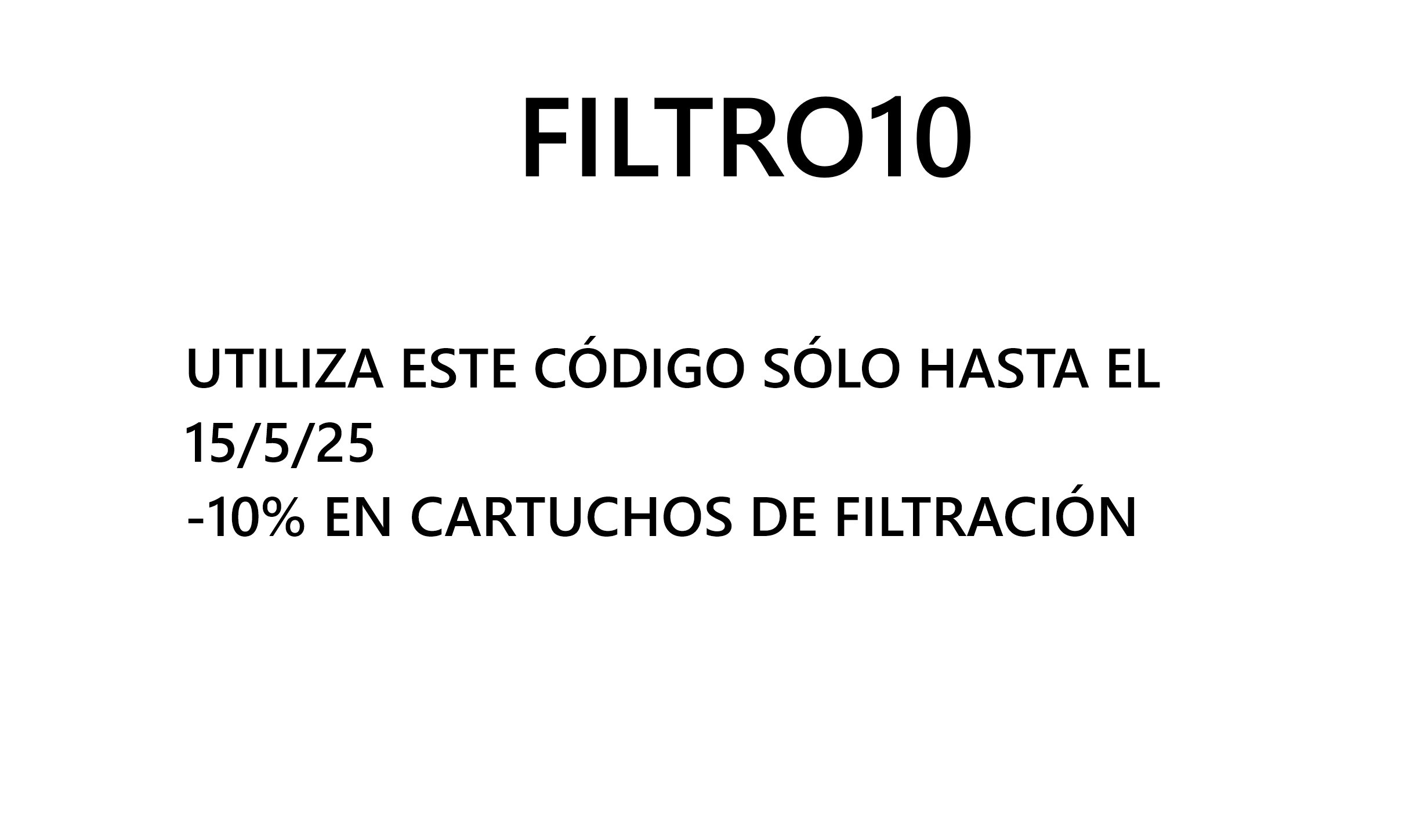 10% EN FILTROS